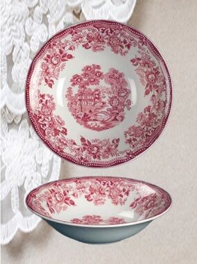 Royal Staffordshire Clarice Cliff Tonquin Red/Pink Coupe Cereal Bowl RARE